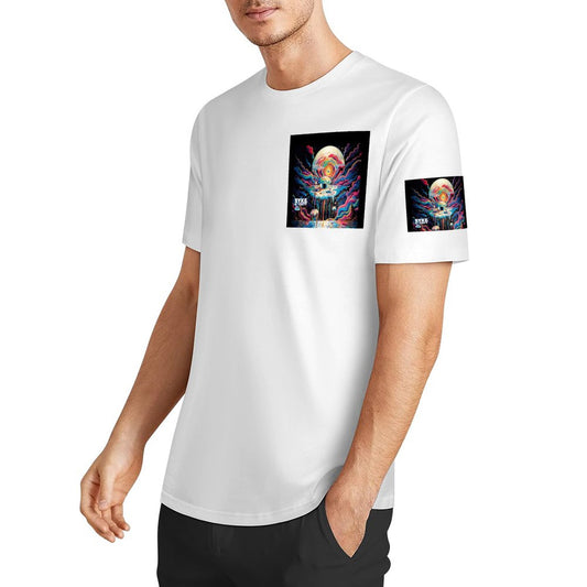 SYKE Society Men's Short Sleeve Cotton Cyclops Drip with Special Sleeve Print T-shirt