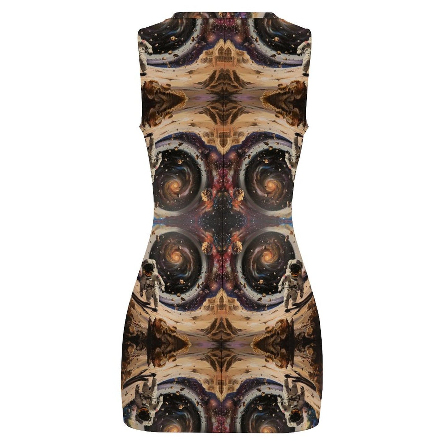 SYKE U THOT Chocolate Galaxy Cutout Bodycon Slim Fit Dress